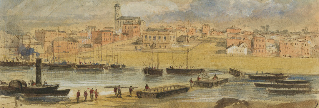 painting of Melbourne in 1854